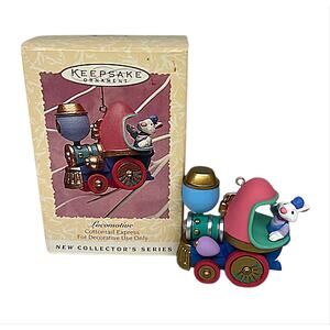 1996 Hallmark Keepsake Ornament Collector's Series Locomotive Cottontail Express